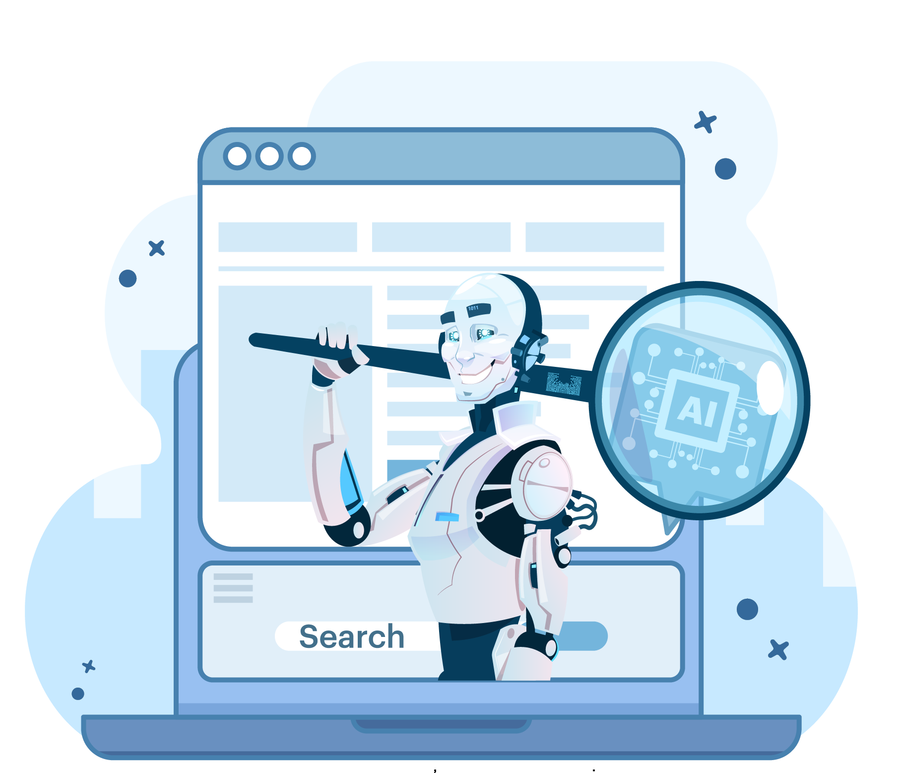 ai geo search computer