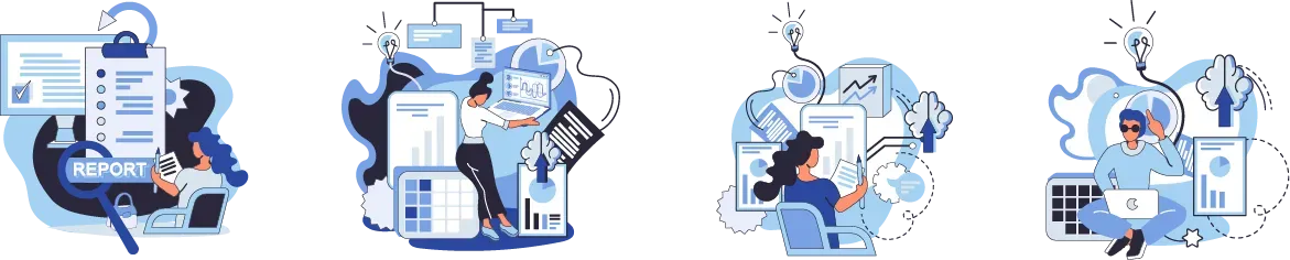 AI Share of Voice animated icons