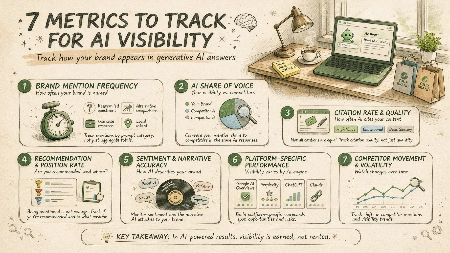 Infographic The essential AI visibility metrics to track