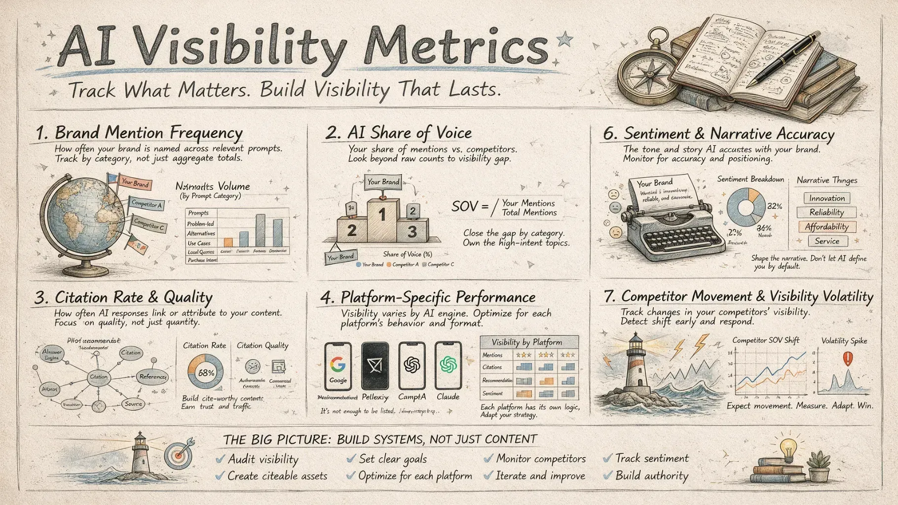 Infographic The essential AI visibility metrics to track
